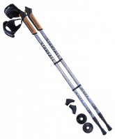 палки для скандинавской ходьбы berger starfall 77-135 см, 2-секционные, серый/чёрный/белый