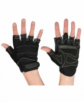 перчатки для фитнеса star fit su-116 черный-серый
