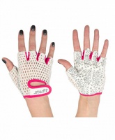 перчатки для фитнеса star fit su-110 белый-розовый