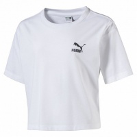 футболка женская puma classics trend tee white 595023027, белая