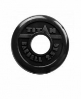 диск обрезиненный d51мм mb barbell titan черный 2,5 кг