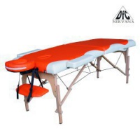 массажный стол dfc nirvana, relax, дерев. ножки, цвет оранж.крем.