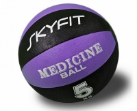 медицинский мяч 5 кг skyfit sf-mb5k черный-фиолетовый
