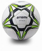 мяч футбольный р.5 atemi attack бело-темносине-салатовый
