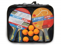 набор для н/т start line (4 ракетки level 200, 6 мячей club select, сумка)