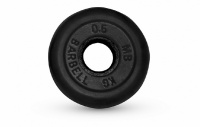 диск обрезиненный d31мм mb barbell mb-pltb31 0,5 кг черный