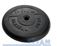 диск обрезиненный titan 31 мм 10 кг. черный