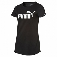 футболка женская puma ess no.1 tee w cotton black 83839701 черная