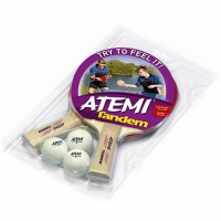 набор для настольного тенниса atemi tandem 2 ракетки+3 мяча