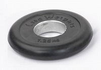 диск обрезиненный 1,25 кг lite weights d-51mm, с металлической втулкой rj1050 черный