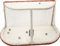 сетка хоккейная zso для ворот 1,25 х 1,85 х 1,30 м, д=2,2мм, яч. 40х40, пп, белый/зеленый