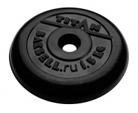 диск обрезиненный titan 26 мм 1,5 кг. черный