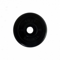 диск обрезиненный d26мм mb barbell mb-atlet26 1,25кг черный