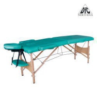 массажный стол dfc nirvana, optima, дерев. ножки, цвет зеленый (green)