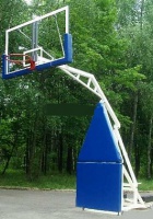 стойка баскетбольная мобильная складная с гидравлическим механизмом, массовая. вынос 1.6 м. sportiko