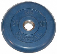 диск обрезиненный d31мм mb barbell mb-pltc31 2,5 кг синий