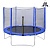 батут dfc trampoline fitness 12ft наружн.сетка, синий (366см)
